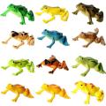 12pcs Figure Model Plastic Frog Action Figures Kids Toy Set,Assorted Plastic Frog Animal Realistic Collection Toy Frogs For Kids. 