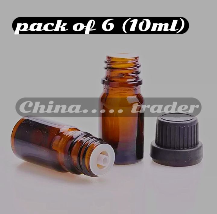 Pack%20of%206%20(10ml)%20Essential%20Oil%20Packaging%20%20Amber%20colour%20Glass%20Dropper%20Bottle%20With%20Cap%20-%20Image%202