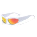 Fashion Wrap Around Cyber Y2K Sunglasses Women Silver Oval Shades Sports Cycling Sun Glasses Aesthetic Eyewear for Men Outdoor. 
