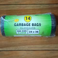 Garbage Bags For Dustbin Pack Of 14 24 X 36 Inch / Garbage Bag (1 Roll / 14 Bags). 
