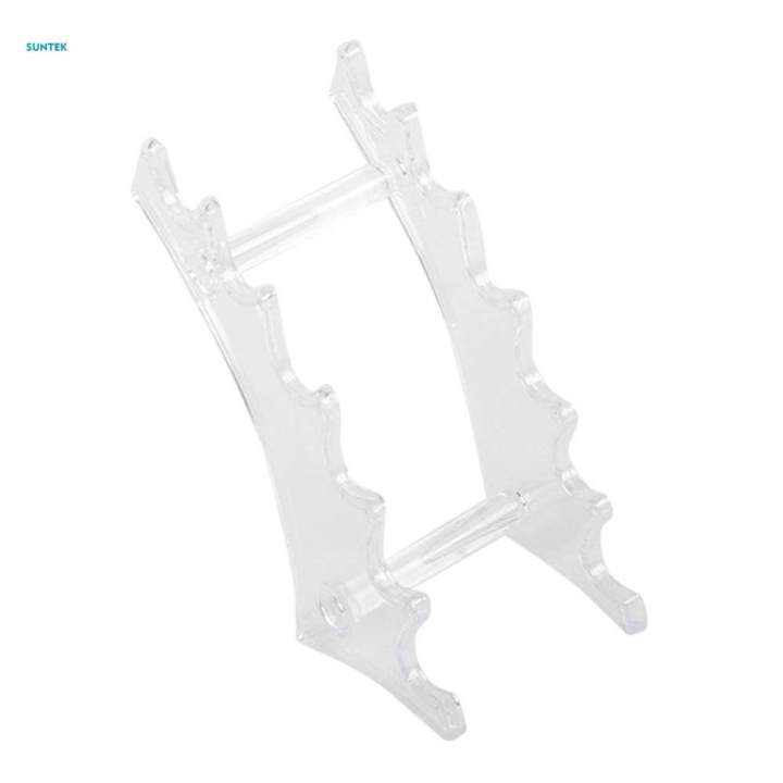 6 Rows Pencil Display Holder Stand Brush Rack Desk Decoration