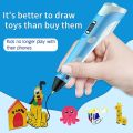 KIDS NEW 3D Pen, 3D Printing Pen, Electric 3D Drawing Printing Pen with LCD Screen + PLA ABS Filament Refills 3 Colors 9m, 3D Doodler Pen Creative Toy, DIY Arts Crafts Gift for Kids & Adult. 
