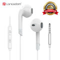 Langsdom V6 Hands Free Earbuds Earphones with Mic Good Bass Volume Control Headphones with Storage Bag for Devices of 3.5mm Jack. 