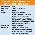 300 PCS TWO TONE SHADE CRYSTAL DIAMOND CUTS BEAD IN 13 DIFFERENT FINEST COLOURS, SIZE 8MM, CUBE SHAPE FOR CRAFT PROJECT DIY SEWING CRAFT SUPPLIES. TWO TONE SHADE CRYSTAL DIAMOND CUTS BEADS.. 