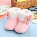 Newborn Baby Girls Boys Soft Booties Solid Pompom Snow Boots Infant Toddler Newborn Warming Shoes New Fashion Comfortable Shoes. 
