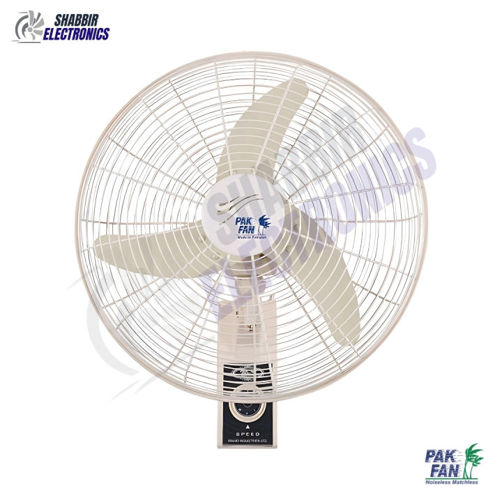 PAK Fans Wall mounted Bracket Fan - Deluxe Model 16 inches - Copper Winding for Room White