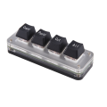 Mini 4-Key Select Copy Paste Cut All Macro Pad Shortcut One Handed Keyboard RGB Gaming Mechanical Keyboard OSU Key Easy to Use. 