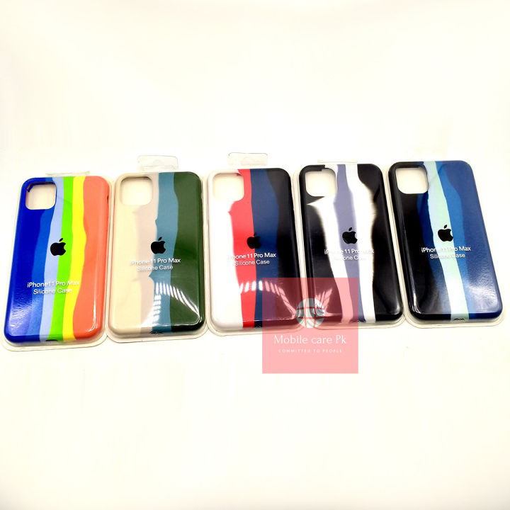 Apple%20iPhone%2011%20Pro%20Max%20Back%20Cover%20Multicolour%20Soft%20Rainbow%20Style%20Silicone%20Case%20For%20iPhone%2011%20Pro%20Max%20-%20Image%204