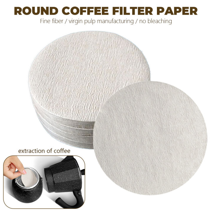 100Pcs Round Coffee Filter Paper Espresso Coffee Maker Professional Filters Paper Moka Pot Strainer V60 Dripper Coffee Filters Tools Kitchen Tool Coffee Shop Accessories