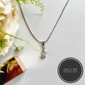 Unique Korean style Music Pendant A very Charming sterling silver with a zircon for Ladies and Girls Stainless Steel Silver Color Music Pendant Necklace Holding Crystal Diamond For Women and Girls  Gift Jewelry For Her And your Loved Ones. 