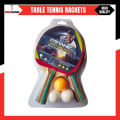 Professional Table Tennis Rackets and 3 Balls Set – 8500D | Table Tennis Rackets pack of 2 , Ping Pong Racket Pack with 3 Free Balls - Table tennis. 
