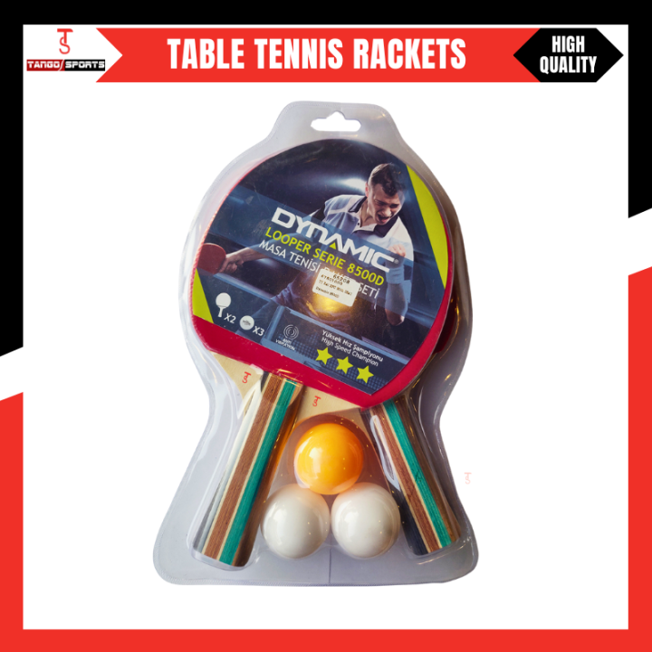 Professional Table Tennis Rackets and 3 Balls Set – 8500D | Table Tennis Rackets pack of 2 , Ping Pong Racket Pack with 3 Free Balls - Table tennis