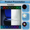 Body Sensing Automatic LED Motion Sensor Night Lamp Toilet Bowl Bathroom Light Motion-Activated Night Lights Bathroom Light. 