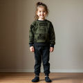 New Stylish All Over Printed Kids Sweatshirt with Trouser Cozy, Warm & Comfortable Fleece Tracksuit For Kids Winter Wear. 