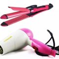 Nova Combo Of Hair Dryer Plus 2 In 1 Hair Straightener, dryer and hair straightner and curler, Pack OF 2 NCH Hair Dryer & 2 In 1 Hair Straightener & Curler. 