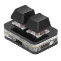 2 Key Keyboard, MechanicalKeyboard Red Switch Multifunctional Good Texture with USB Cable for Rhythm Games. 