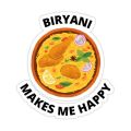 Biryani Stickers for Kitchen - Aesthetic Art Stickers for mobile back, Laptop, dairy and for decorating your stuff and making them look more attractive - Retro Stickers 3 Inch X 3 Inch sticker size. 