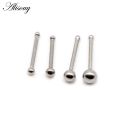 Alisouy 1PC Nose Studs Bar 316L Stainless Steel Ball Nose Piercing Pin Earrings Women Nose Rings Fashion Body Jewelry. 