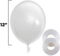 White Balloons - White Color Latex Balloon (10, 25, 50, 100) Pieces. 