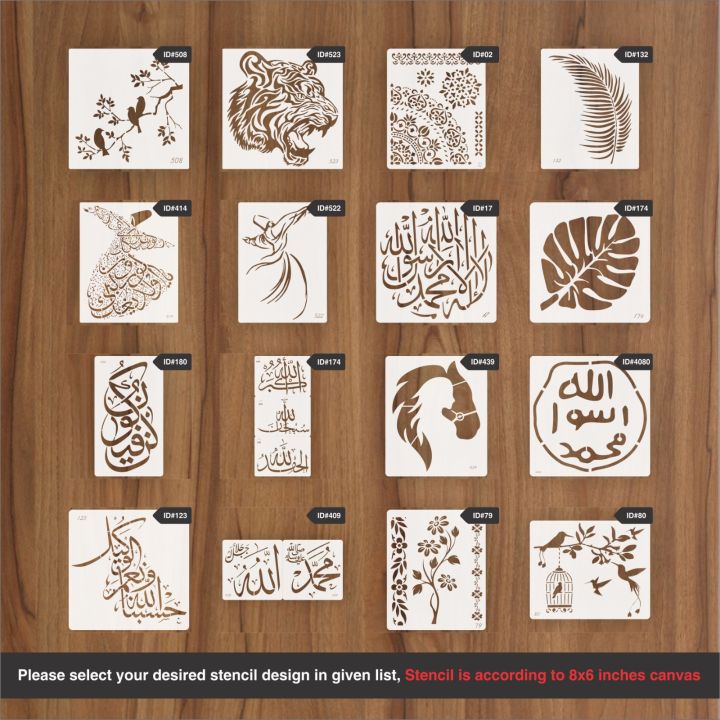 5Pcs%20Canvas%20painting%20Basic%20Kit-%206x8%20Canvas+Stencil+6%20Colors+1%20Brush+Sponge%20-%20Image%202