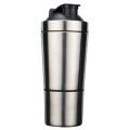Stainless Steel Protein Shaker with Mixing Ball, Fitness Sport bottle. 