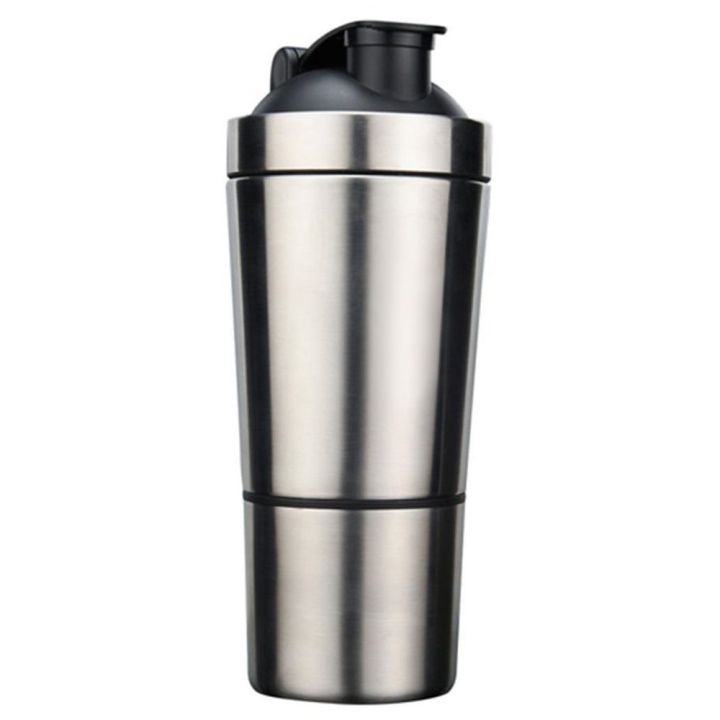 Stainless Steel Protein Shaker with Mixing Ball, Fitness Sport bottle