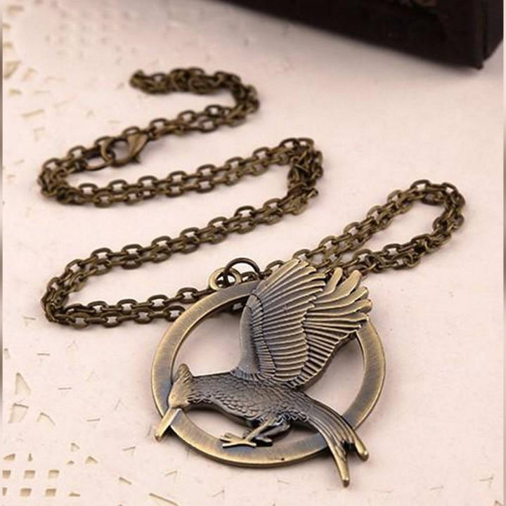 The Hunger Games Catching Fire Antique Bronze Necklace