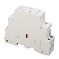 Contactor 2P Easy Installation ABS Safe Low Noise 250V Electrical AC Contactor 35mm DIN Rail Installation 1NO1NC for Household. 