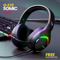 Somic G310 Wired Gaming Headset Rgb with Noise Reducing Microphone - Over the Ear Headphones for PC Gaming, Pubg Mobile, Laptop, Computer, PlayStation4, Xbox - 3.5mm + USB - By FunBug. 