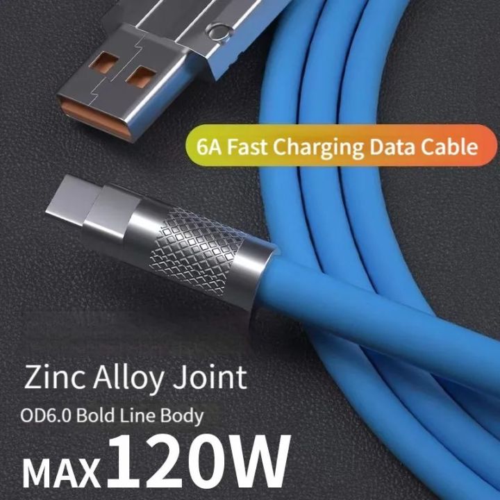 120W%20Silicone%20USB%20Charging%20Cable%20Type%20C%20&%20Micro%20Fast%20Charger%206A%20with%20LED%20Light%201M%20-%20Image%207