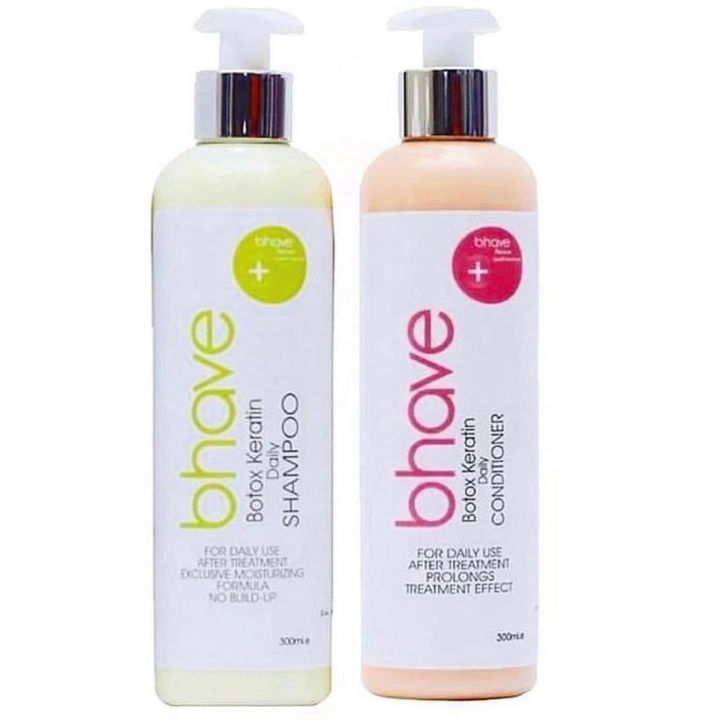 Bhave Botox Brazilian Keratin Daily Shampoo & Conditioner 300 Ml