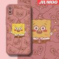 JIUMOO Case For Samsung A02 Case Cartoon Cute SpongeBob Thin Shockproof Square Edge Silicone Casing Full Lens Cover Camera Protect Cases Softcase. 