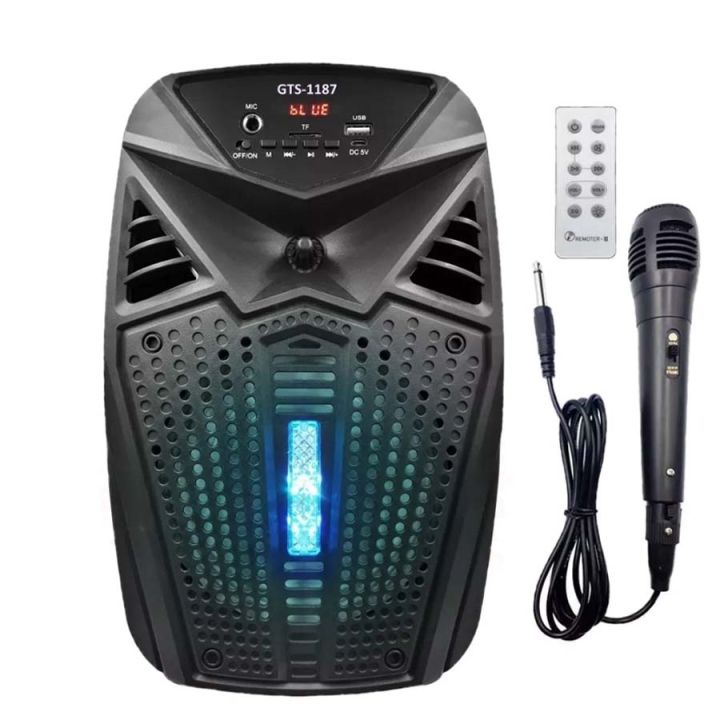 Portable Rechargeable Wireless Bluetooth Speaker With Microphone and Remote Control Super Loud Woofer Speaker FM Radio, USB and Memory Card Supported