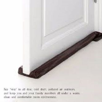 Twin Door Draft Protector - Door Air Lock Foam For Cold Air Window Shutters, Dust Barriers, Insect Repellent