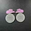 Western Cowgirl Hat Dolly Howdy Boots Cowboy Let's Go Girls Statement Nashville Country Music Disco Earrings. 