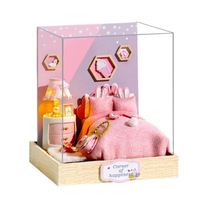 DIY Doll House Wooden Miniature Dollhouse Furniture Kit Educational Toys