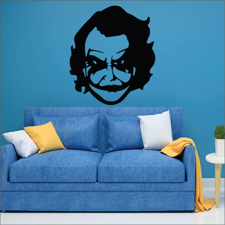 Joker%20Batman%20Wall%20Mural%20Vinyl%20Decal%20Sticker%20Decor%20Hero%20Marvel%20Movie%20Gadgets%20Wrap%20Wall%20Decals%20Wall%20Stickers%20Black%20Color,%20Car%20Decor%20-%20Image%203