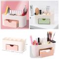 ​Plastic Makeup Storage Box – Multi-Compartment Cosmetic Organizer, Jewelry Box with Small Drawer, Office & Home Organizer, Clear Storage Container​. 