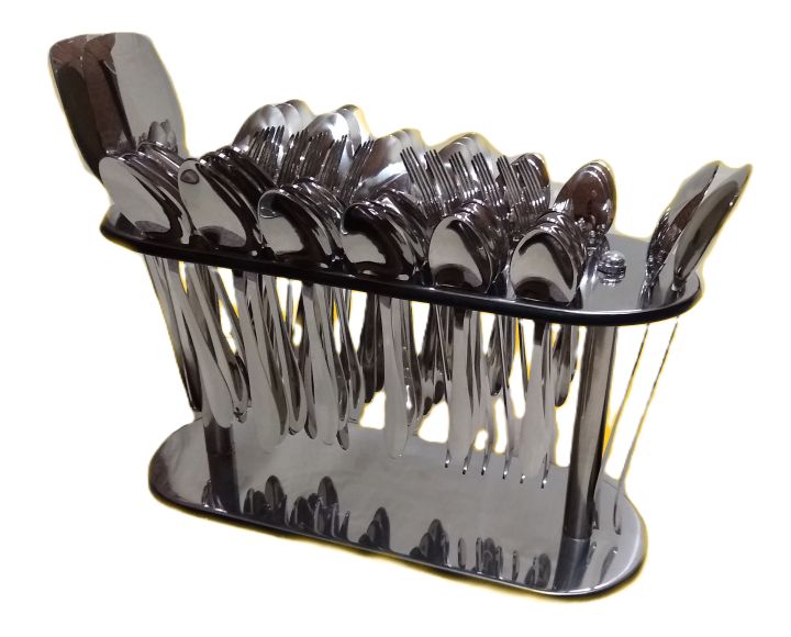 53Pcs. Cutlery Set 12 Person Serving 14-G With Stand Plain