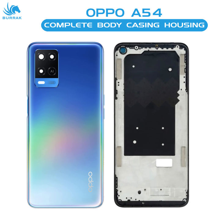 Oppo%20A54%20Housing%20Middle%20Frame%20With%20Side%20Button%20and%20Camera%20Lens%20Complete%20Body%20Casing%20Replacement%20For%C2%A0A54%20-%20Blue%20-%20Image%202