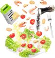 Techmanistan 4 Sided Mini Grater, Vegetables Grater, Peeler And Grater Tool, Stainless Steel Box Grater with Handle, Multifunctional Tiny Cheese Grater, Garlic Grater. 