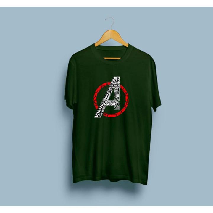 Avengers Printed Tshirt With Round Neck Casual Summer Cotton Half Sleeves Best Quality Tshirt For Men
