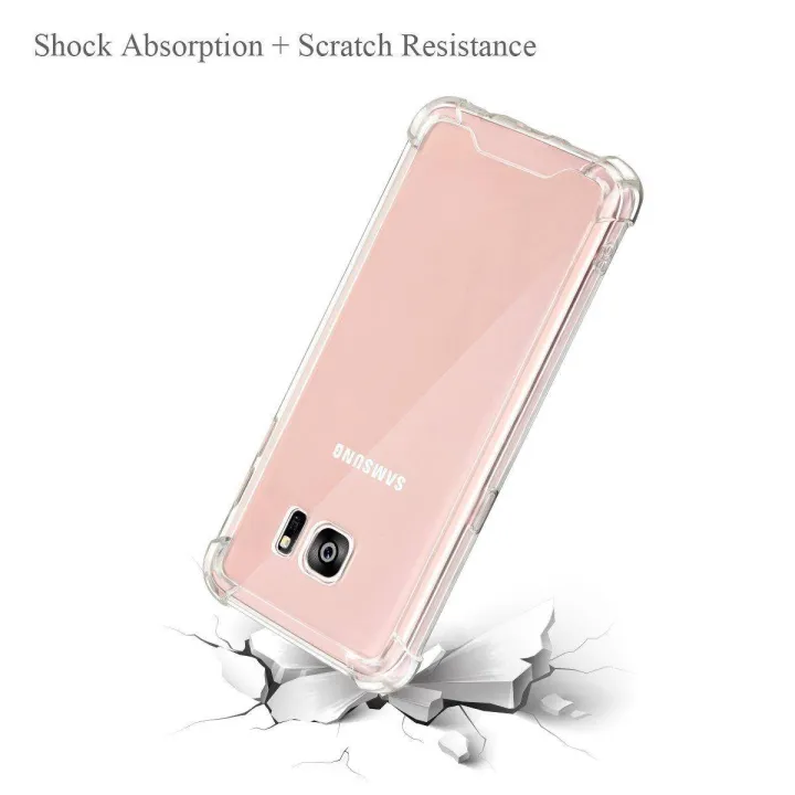 Samsung Galaxy S6 Edge Phone Case Crystal Clear Rugged Bumper Case Hybrid Flexible Cover Durable Shock Absorption Pouch For Galaxy S6Edge (Clear)