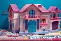 Big Doll House With Furniture For Girls Pink & Purple Color-20832. 