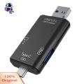 Grebest Smart Card Reader Driver-free USB 2.0 Type-C U Disk TF SD-Card Reader Adapter. 