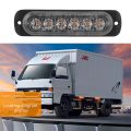 2X 12V-24V 6LED Light Flash Emergency Car Vehicle Warning Strobe Flashing White. 