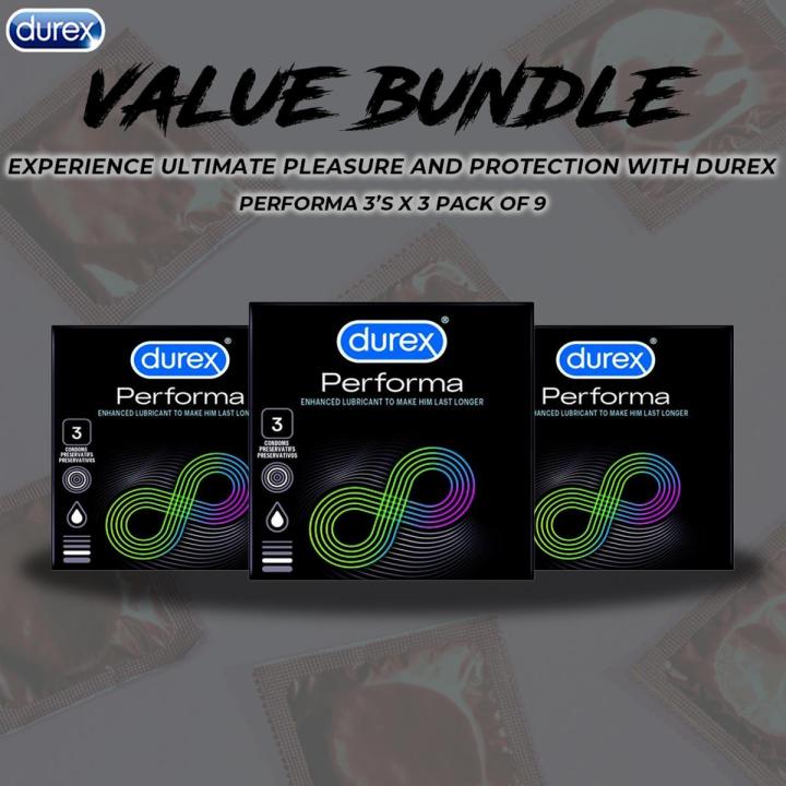 Durex Performa condoms Lubricated 3's x 3 Pack of 9 | Daraz.pk Durex Performa condoms Lubricated 3's x 3 Pack of 9 | Daraz.pk