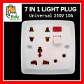 7in1 Universal Multi-functional Multi Plug Wall Power Socket China Fitting Sheet China Switch Light Plug Board. 
