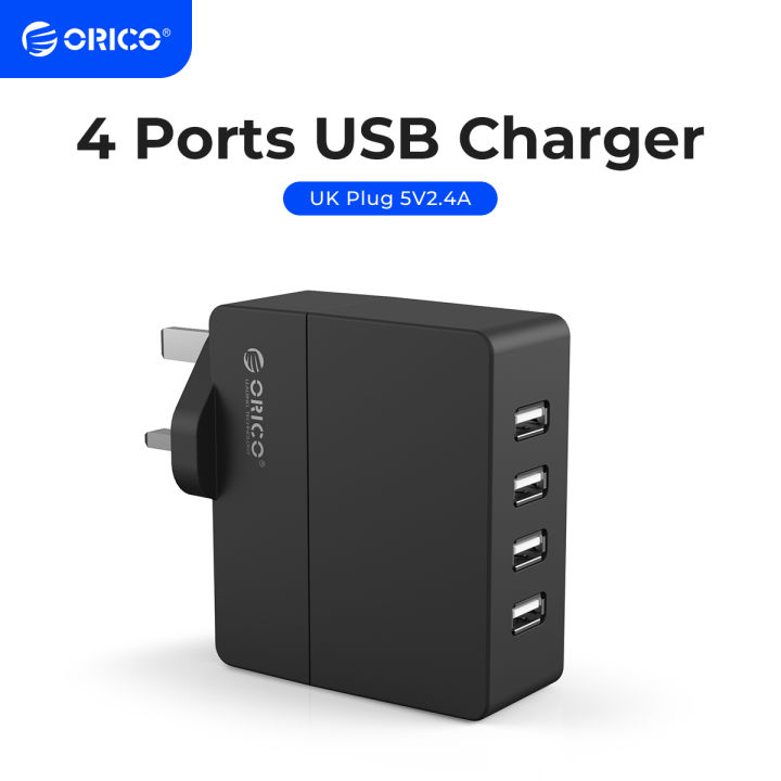 ORICO USB Charger 4 Port 30W USB Wall Travel Charger with 30W of Output For MP3/MP4 Player UK Plug