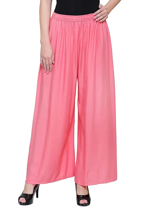 100%25%20Pure%20&%20Soft%20Viscos%20Rayon%20Palazzo%20Trousers%20for%20Women%20Relaxed%20Bottom%20Adult%20Pajama%20Pants%20Viscose%20Palazzo%20Pants%20Regular%20Fit%20Flared%20Palazoo%20Pants%20Daily%20Use%20Stylish%20Plain%20Plazoo%20Trendz%20Cotton%20Viscose%20Loose%20Fit%20Flared%20Wide%20Leg%20Palazzo%20Plazo%20-%20(Free%20Size)%20-%20Image%202